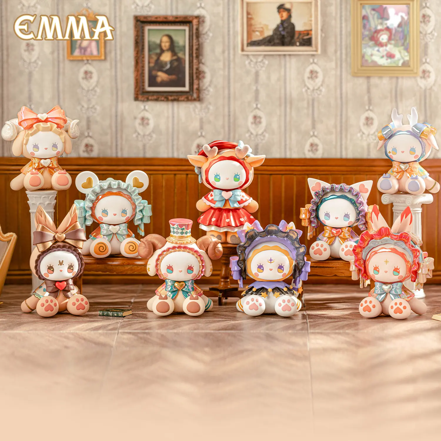 Lucky Emma Secret Forest Tea Party Collection Blind Box, Blind Bag Collectible, Collectible Blind Pack, Sealed Hobby Box, Cute Anime Figures, Birthday Gift for Girls, Desk Decor Toy Set