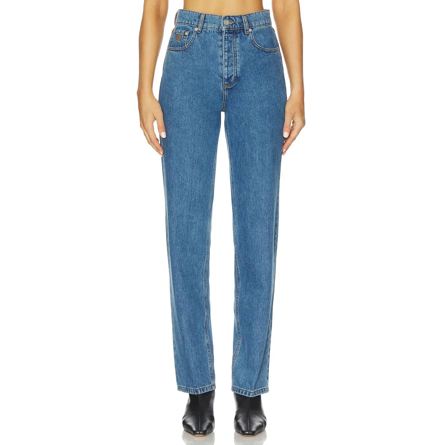 By Malene Birger Chicago Straight Leg in Mid Denim Blue