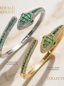 Fashion Snake Wrap Bracelet with Eye and Crystal, Perfect for Parties and Weddings, Elegant Jewelry Gift Idea