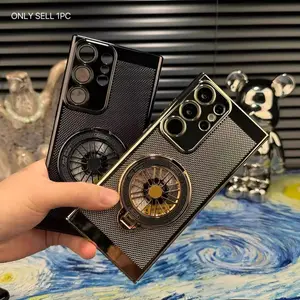 Ultra-Thin Electroplated Honeycomb Heat-Dissipating Gyro Mount Full-Cover Phone Case Cover for Samsung S Series Casing