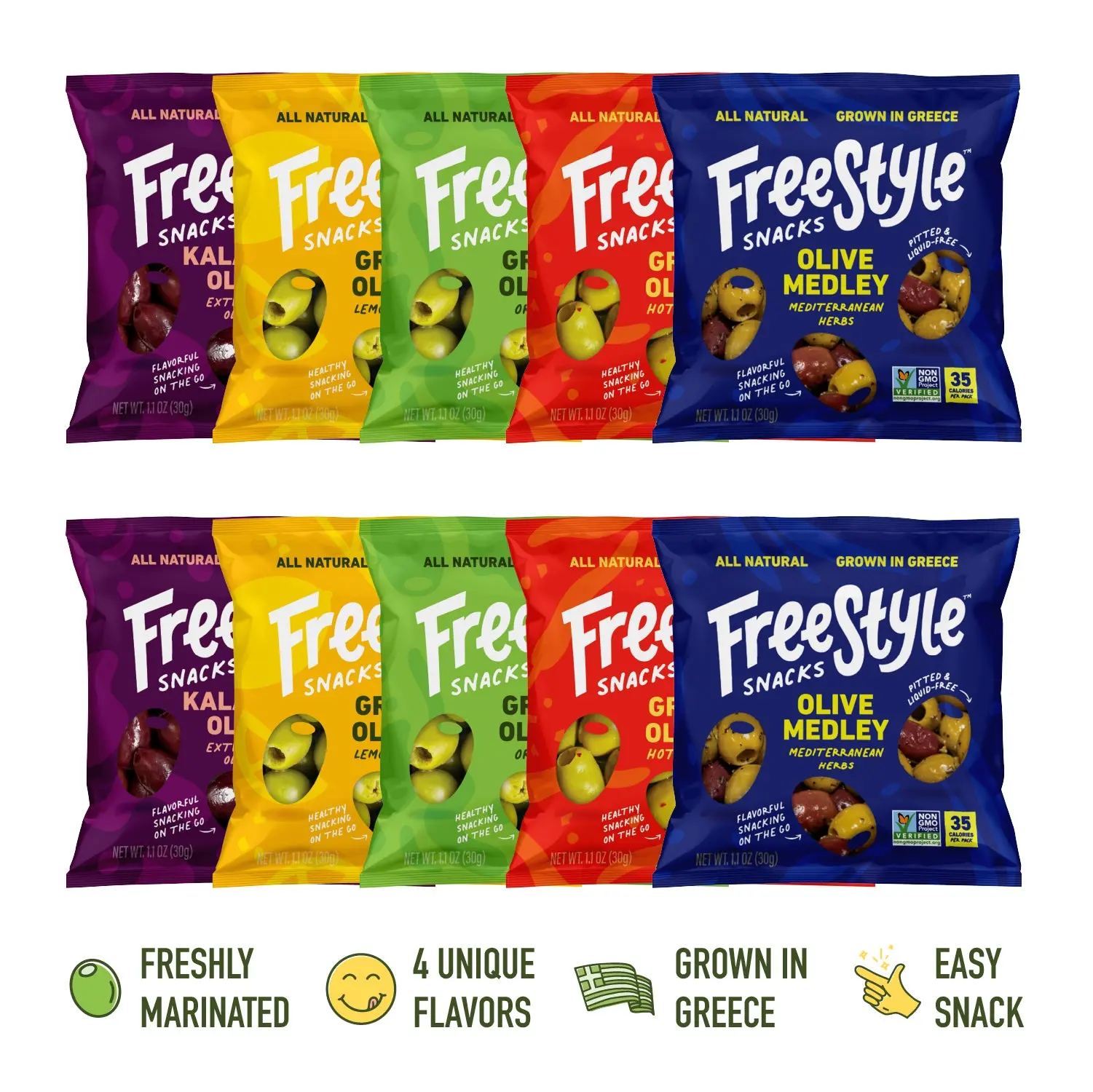 Variety Pack - 10 Bags - 1.1oz 2 of Each Flavor