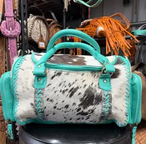 Genuine cowhide & leather MEDIUM duffel bag Genuine cowhide & leather MEDIUM duffel bag