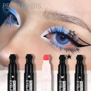Dual-tip Stamp Eyeliner,Shapes with Star, Heart, Flower, Butterfly Stamps for Creative Makeup Styles, Eye Makeup Products, Eye Makeup Supplies