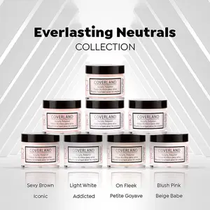 Tones Coverland Acrylic Powder Collection (8x3.5oz) – "Everlasting Neutrals", Perfect for Sculpting & Nail Art