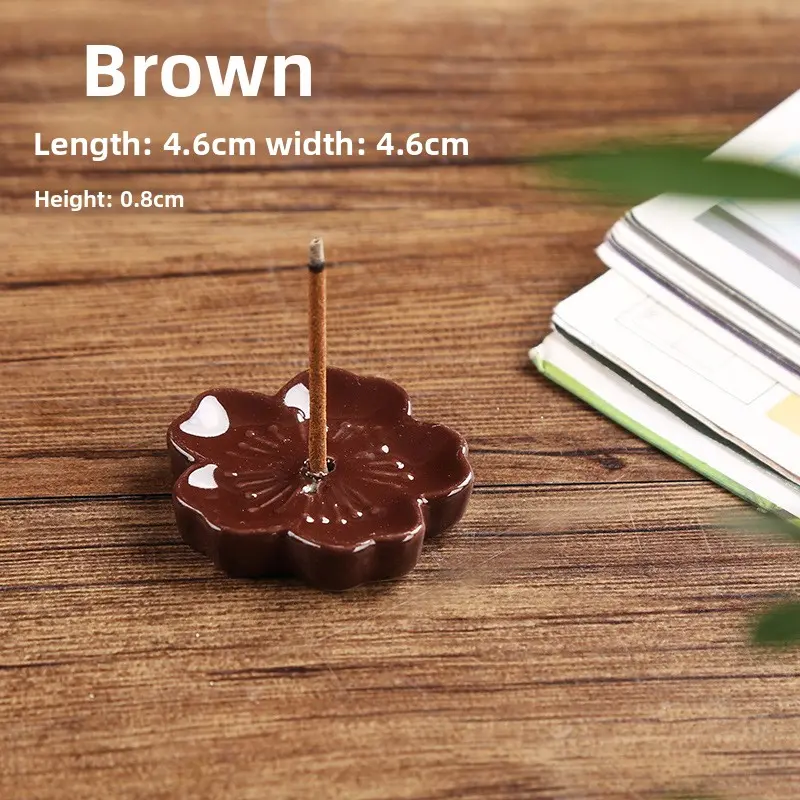 Cherry Blossom Mini Incense Holder & Tray for Sandalwood & Agarwood Sticks - Decorative Design incense stick Cherry Blossom Mini Incense Holder & Tray for Sandalwood & Agarwood Sticks - Decorative Design incense stick