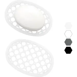 2 Pack Soap Dish for Shower, Non-Slip Silicone Bar Soap Holder with Efficient Drainage Holes for Bathroom Sink Kitchen Counter, Self Draining Soaps Saver Pad for Shower Niche/Shelf, Bathtub