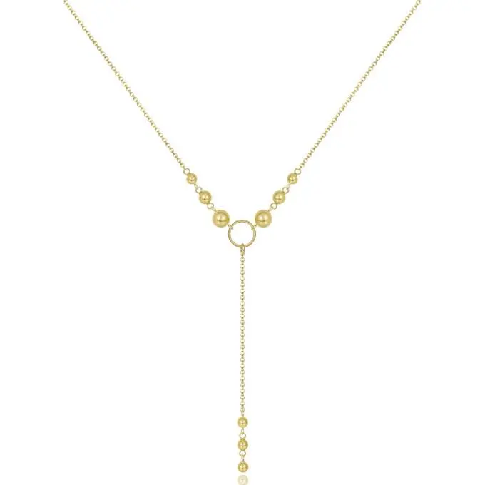 KissYan Gold Lariat Necklace for Women, Dainty 14K Gold Plated Y Shaped Cuban Chain Layered Long CZ Drop Pendant Choker Necklaces Fashion Jewelry Gifts,summerwins