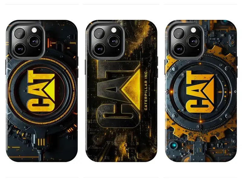 Caterpillar Phone Case - Heavy Machinery Diesel Power Case Compatible with iPhone 17, 16, 15, 14, 13, 12, 11