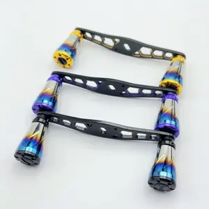 100mm Fishing Reel Aluminum Handle With Alloy Knob Double Rocker Assembly Hole Is 8/5 For Dai/Abu