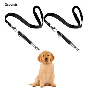 Adjustable Dog Whistle with Lanyard, 2 Counts/set Ultrasonic Silent Pet Whistle, Professional Dog Training Whistle, Pet Training Supplies