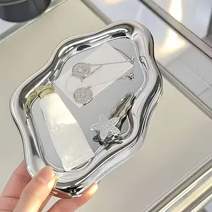 Elegant Cloud Hexagonal Jewelry Tray, Durable Plastic Box Organiser for Necklaces, Earrings, Watches, Ideal Gift for Men and Women, Modern Home Decor, Durable Storage Organizer