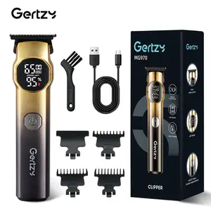 GERTZY Men's Hair Trimmer & Beard Clipper with LCD Display - Rechargeable Cordless Grooming Kit for Men - Perfect Gift for Boyfriend, Husband, Friend (Christmas, Birthday, Father's Day)