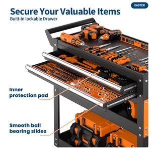 5-Tier Heavy-Duty Metal Utility Cart - Rolling Service Cart with Deep Shelves, 400 lbs Capacity, 360° Swivel Wheels, Ideal for Garage, Workshop, and Repair Shop