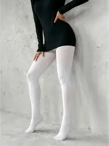 Spring Sweetheart Transition High Stretch Tights, Plus Size Basic Leggings for Fall & Spring, Refresh Your Wardrobe with Colorful Comfort