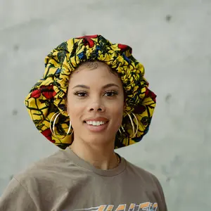 BabaAfrik Handmade Sewa Floral Print Bonnet
