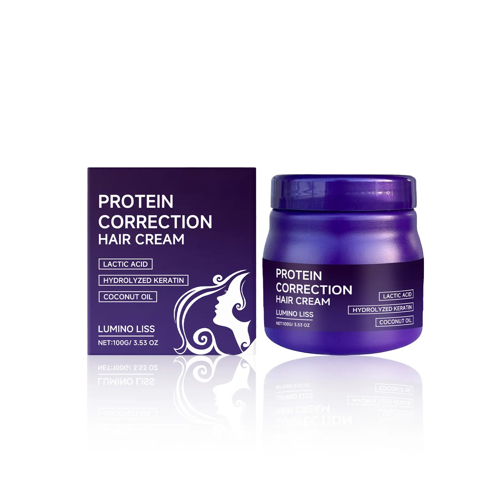 Protein Straightening Cream, Moisturizes Nourishes Prevents Frizz, Smooths Hair Quality Repair, Advanced Radiant Skin Barrier Fusion Care