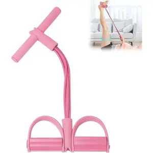 21 Fitness Resistance Bands - 6 Tube Pedal Ankle Puller | 2026 New Sit up Leg Stretch Rope Exercise Bands with Handles for Arm Weights & Stretching Workout Equipmentment