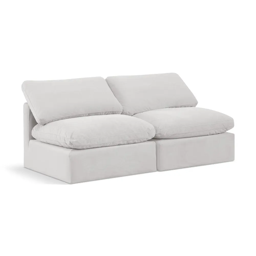 Indulge Cream Velvet Modular Sofa
