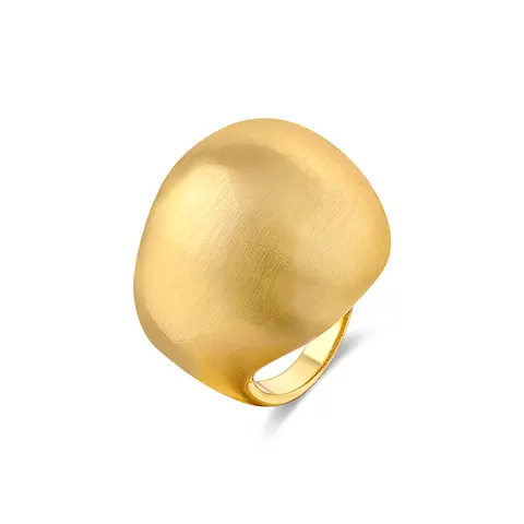 Aprilery Chunky Statement Rings Wide Square Band Dome Cocktail Jewelry for Women Gift Option Modern Stylish Look