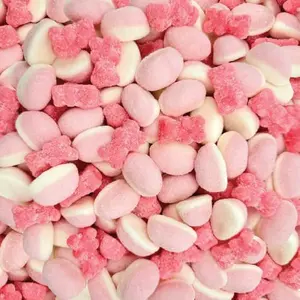 Valentine's Candy Mix 2-Pound Bag | Sour Gummy Bears, Puffy Gummies | Tutti-Frutti and Strawberry Flavors