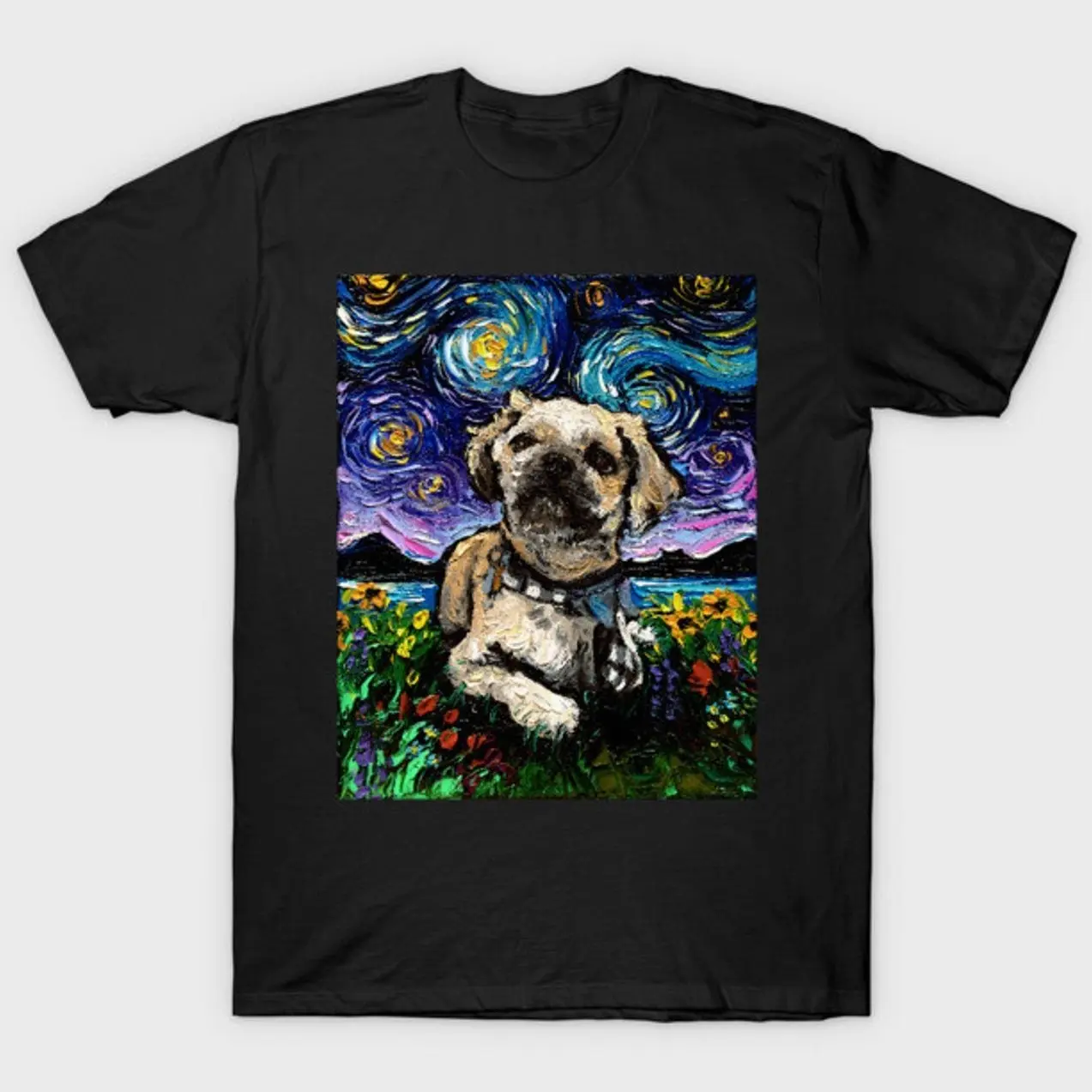 Shih Tzu Night 3 (full image) T-Shirt 9UZ