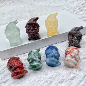 Wholesale Natural Crystal Engraved Healing Dream Amethyst Rose Quartz House for Halloween Gift