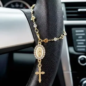 Car Steering Wheel Charm , Heart Charm Car Bead Decorations, Unique Fashion Gift, Automotive Ornament, Stylish Car Accessory, Car Interior Decoration