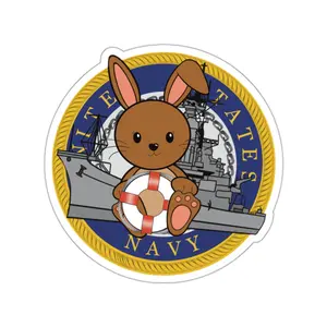 U.S. Navy Badge Bunny Sticker
