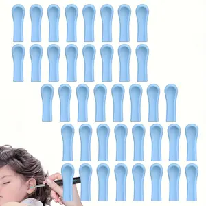 40 Counts Silicone Ear Spoon Replacement Heads, Reusable and Washable, Universal Size 1.47x0.12 Inches, No Power Needed, Suitable for All Sizes, Earwax Remover Accessories, Ear Wax Cleaner Accessories