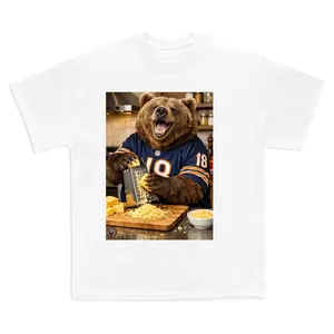 Cheese Grater Bear T-Shirt Funny Cooking Bear Gildan Soft Cotton Premium Material Ideal for Printing Versatile Sizes S to XXL