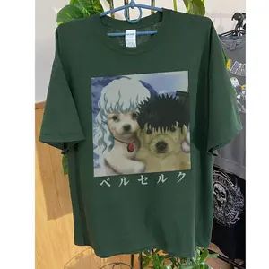 Anime Graphic Tees, Manga Shirt, Anime Shirt, Unisex T Shirt, Meme Shirt, God Hand Shirt, Guts And Griffith As Dogs Meme Shirt