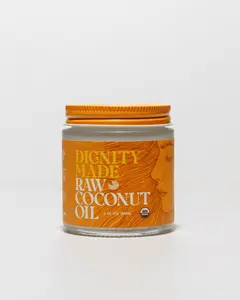 Dignity's Raw Coconut Oil - 100% Organic, Unrefined, Non-GMO, 4oz Jar