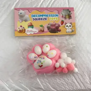 Plush Cat Claw Venting Toy, Pinch Music Feature, Soft Plush Material, Ideal for Stress Relief & Playtime Fun