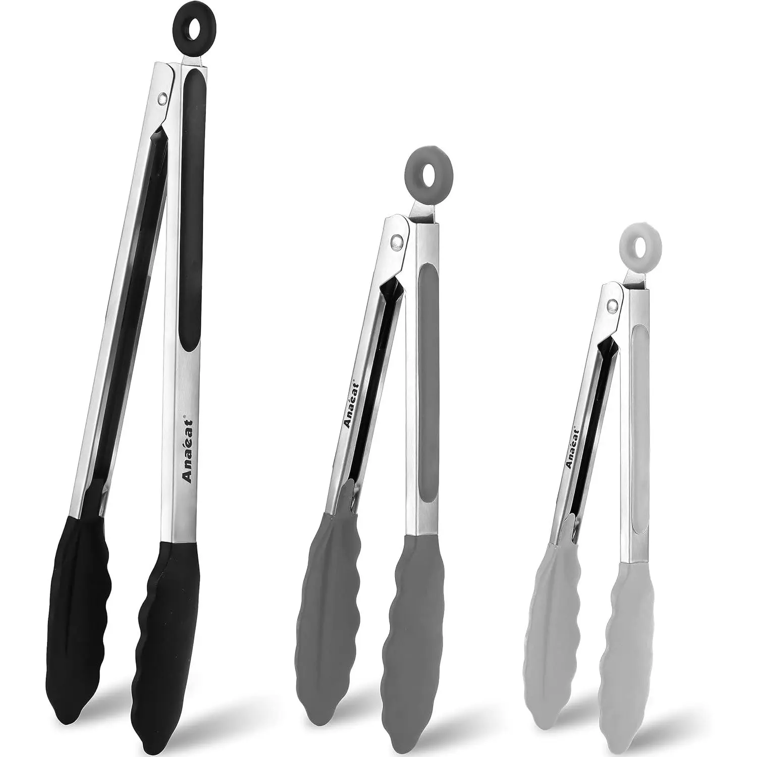 3 Pcs - Grey, Black, White