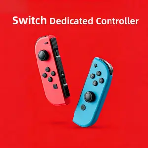 2026 Replacement Controllers for Switch Left & Right Wireless Joycon Compatible with Switch OLED / Lite 6-Axis Gyro Wake-up Vibration Durable Game Console Button Joystick Plug Blue Red