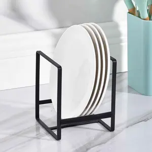 Two plate holder storage racks (one large and one small) - Vertical cabinet dish drying rack, dish storage box, countertop support