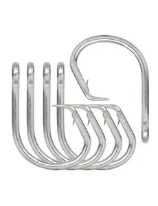 BLUEWING Big Game Circle Hooks Heavy Duty Stainless Steel Fishing Hooks for Saltwater & Freshwater, Size 18/0-28/0