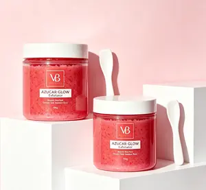 VB Azucar Glow Exfoliant & Brightening Sugar Scrub , Natural Hydrating Facial & Body Cleanser, Gentle Sugar Exfoliator for Smoother Skin, Refines Texture & Boosts Radiant Complexion