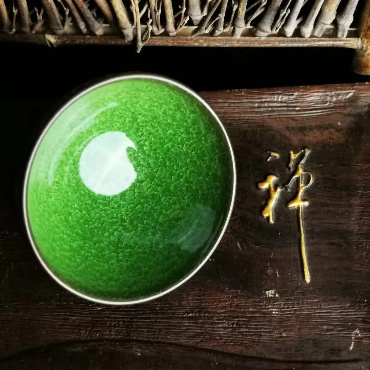 Colorful Kiln‑Transformation Landscape Teacup NY0018