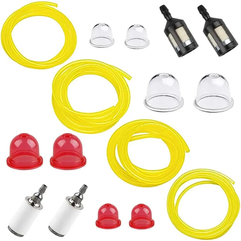 (4 feet/each)Small Engine Fuel Line for Poulan Craftman Husqvarna Stihl Echo Ryobi Chainsaw Blower String Trimmer Weedeater Tune Up Kit Fuel Hose Tube Primer Bulb Fuel Filter Parts