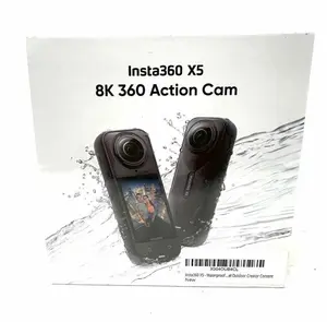 Insta360 X5 8K 360-Degree Waterproof Action Camera Bundle, Including 2 Batteries and a High-Quality 360-Degree Compatible Selfie Stick