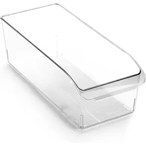 Large Plastic Storage Bins, Multi-Use Fridge Freezer Organizer with Built-In Handle, BPA-Free for Pantry and Home Organization