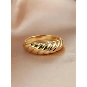 Fashion Twist Design Promises Rings for Men & Women, Engagement Ring, Statement Ring, Simple Copper Rings Jewelry for Party Daily Clothing Decor, Minimalist Ring