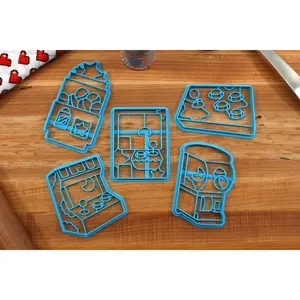 Kawaii Arcade Cookie Cutters - Fighter Box, Gachapon Machine, Kawaii Claw Machine, Star Gachapon, UWU Cabinet
