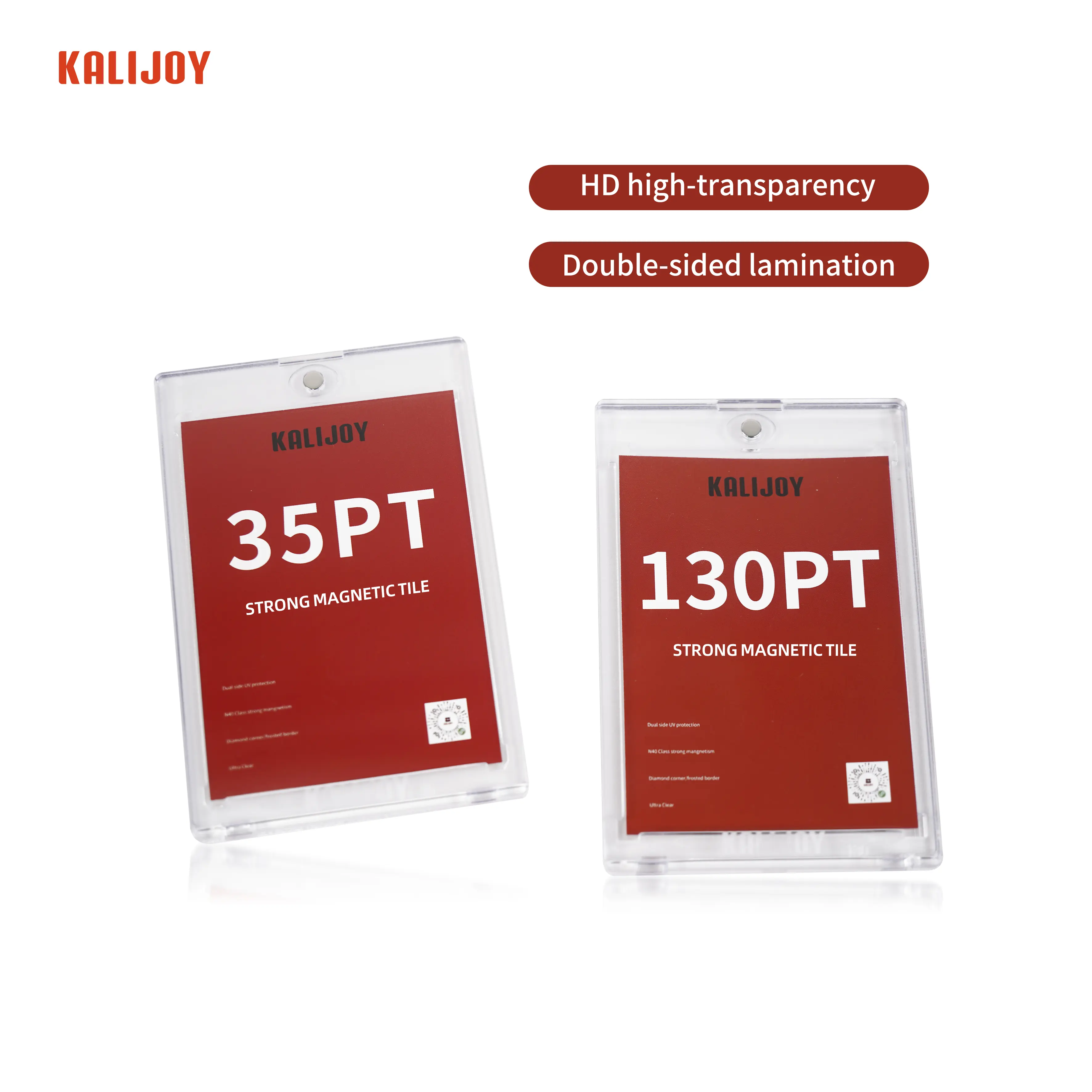 KALIJOY Magnetic One‑Touch Card Holder, Fits 35‑360pt Non‑Graded Raw Trading Cards