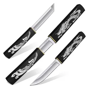 Purple Dragon Precision Fruit Knife - Full Tang Kitchen Blade for Slicing Peeling & Carving Fruits - Professional Chef's Tool for Citrus Melons & Pineapples