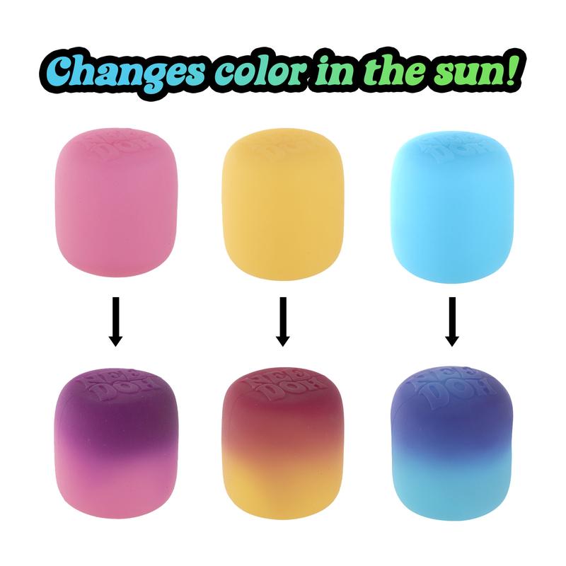 NeeDoh Mello Mallo - Sensory Toy with a Satisfying Dough Filling - Changes Color in the Sun - Ages 3 and Up - Color May Vary; One Per Pack