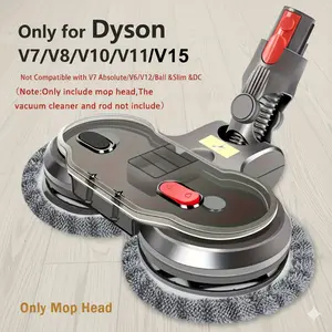 (Mop Head Only) Mop Attachment for Dyson V7, V8, V10, V11, V15 Vacuum Cleaners - Dual-function Sweeping And Mopping System, Multi-functional Mop Head, Suitable for All Floor Types, Includes Mop Head And Attachment for Enhanced Cleaning., Mu