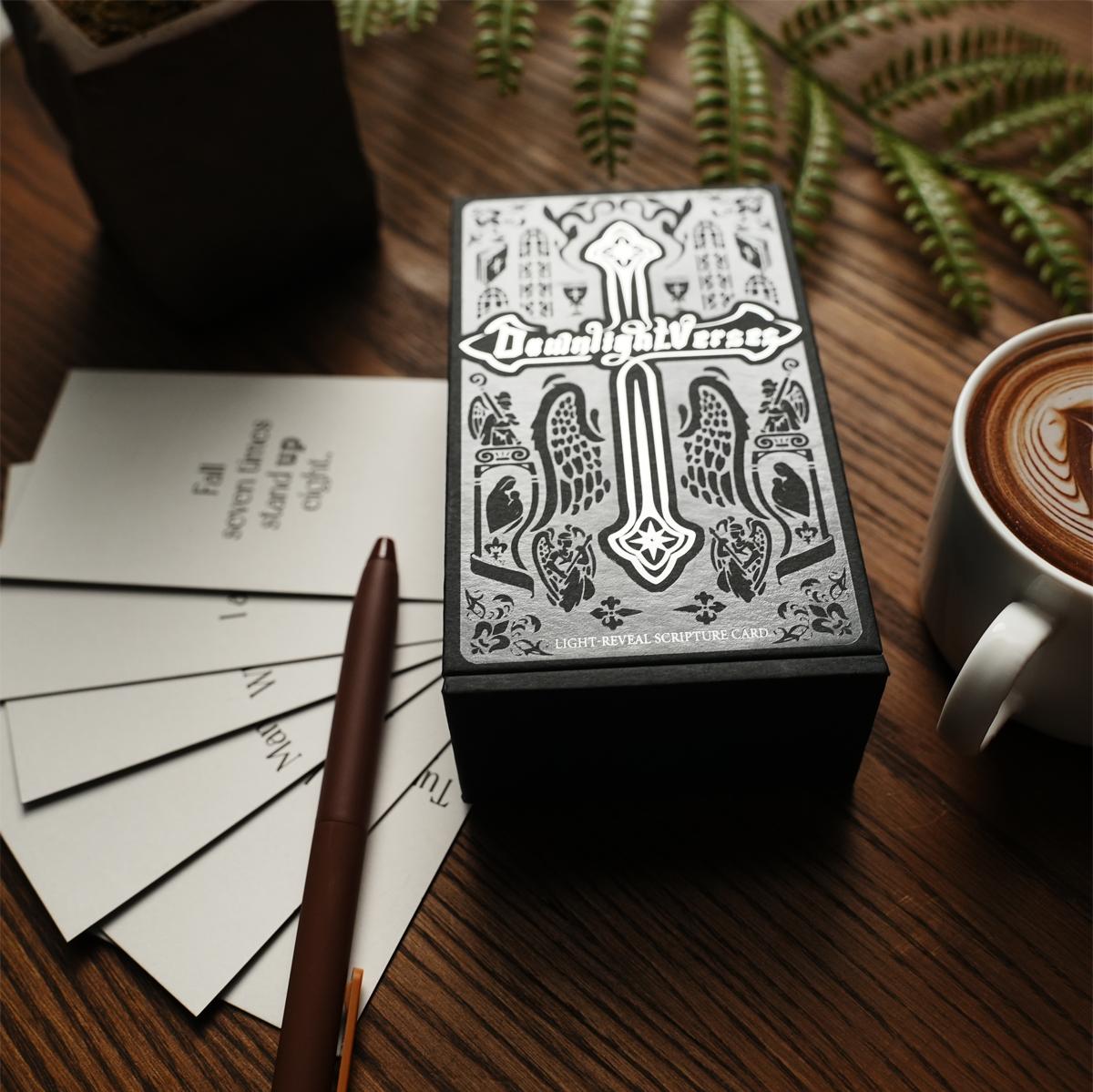 Light-Reveal Scripture Cards Christian Encouragement Cards with Hidden Bible Verses Faith Based Inspirational Prayer Cards in Pull Tab Gift Box Devotional Scripture Deck for Women Men Teens Daily Reflection Church Gifts Easter Baptism Confirmation