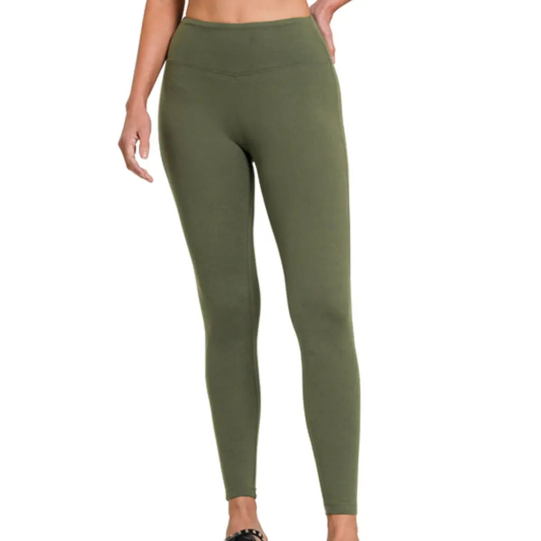 Without a Doubt Leggings- Dk. Olive